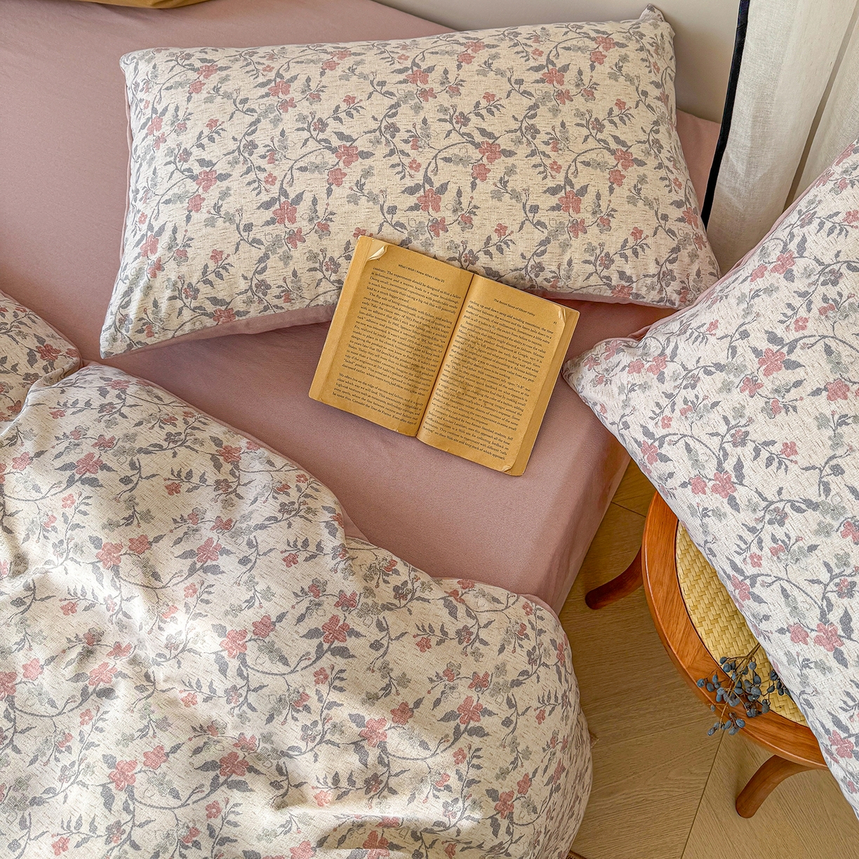 91家纺网 家纺一手货源 找家纺 （总）竹合家纺 2026春夏新品色织棉麻棉纱系列皱皱纱四件套