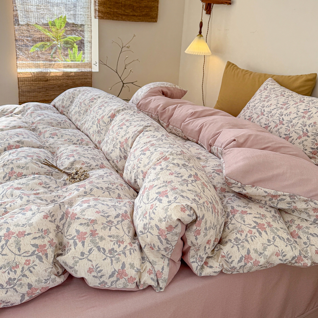 91家纺网 家纺一手货源 找家纺 （总）竹合家纺 2026春夏新品色织棉麻棉纱系列皱皱纱四件套