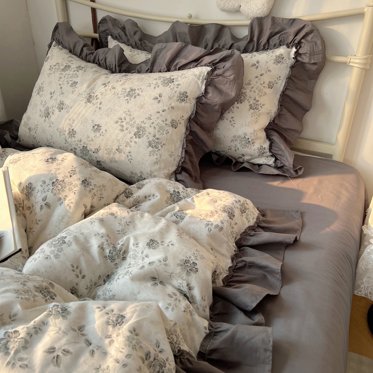 91家纺网 家纺一手货源 找家纺 桃喜 2026新款韩式全棉纯棉花边款四件套 会员-3 赫本（花边款）