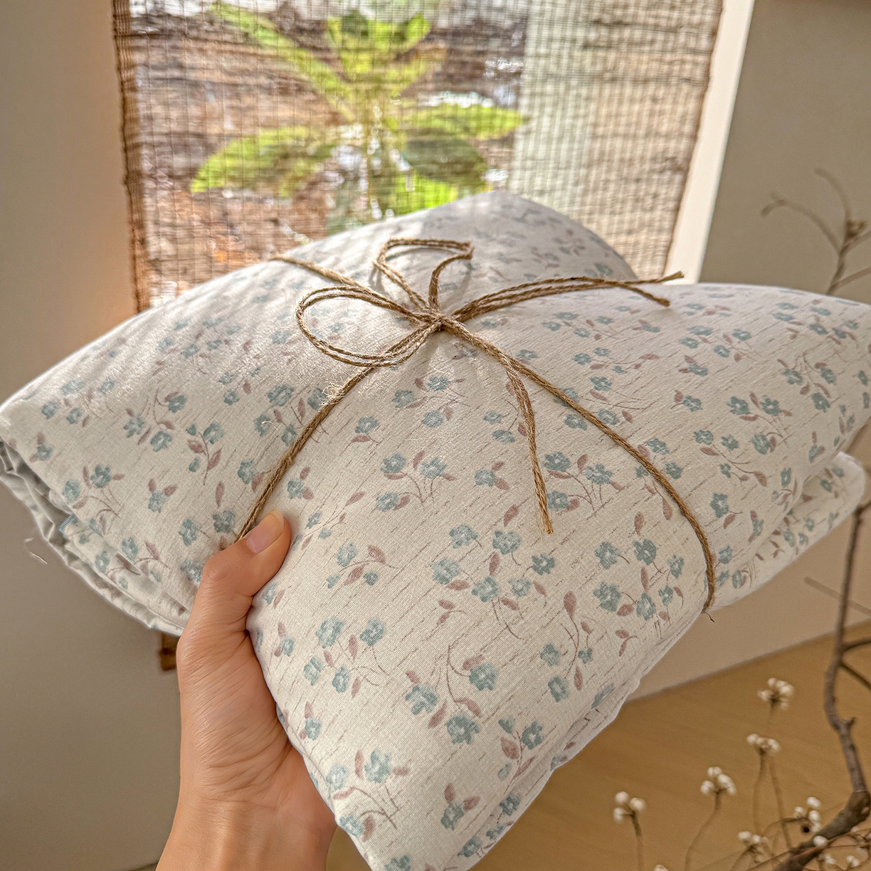 91家纺网 家纺一手货源 找家纺 （总）竹合家纺 2026春夏新品色织棉麻棉纱系列皱皱纱四件套