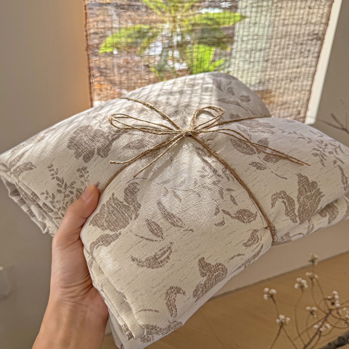 91家纺网 家纺一手货源 找家纺 （总）竹合家纺 2026春夏新品色织棉麻棉纱系列皱皱纱四件套