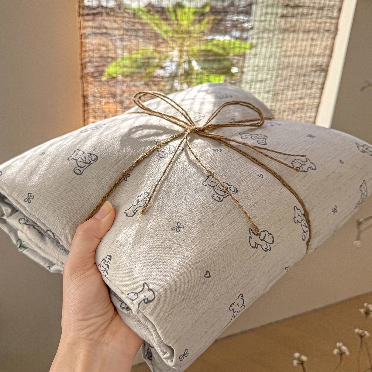 91家纺网 家纺一手货源 找家纺 （总）竹合家纺 2026春夏新品色织棉麻棉纱系列皱皱纱四件套