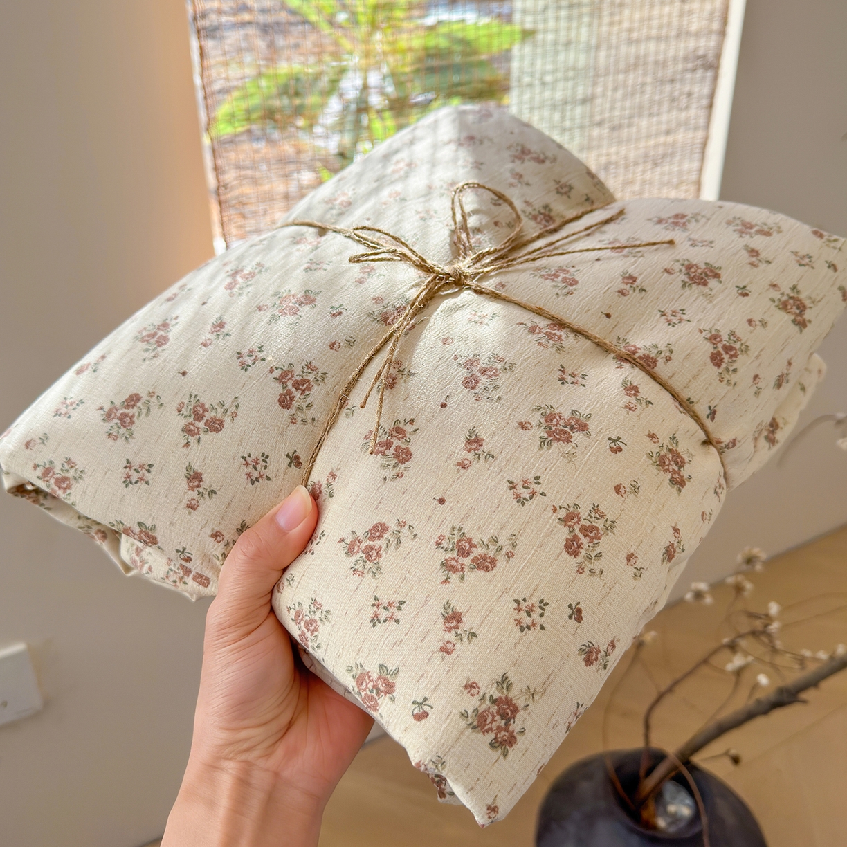 91家纺网 家纺一手货源 找家纺 （总）竹合家纺 2026春夏新品色织棉麻棉纱系列皱皱纱四件套