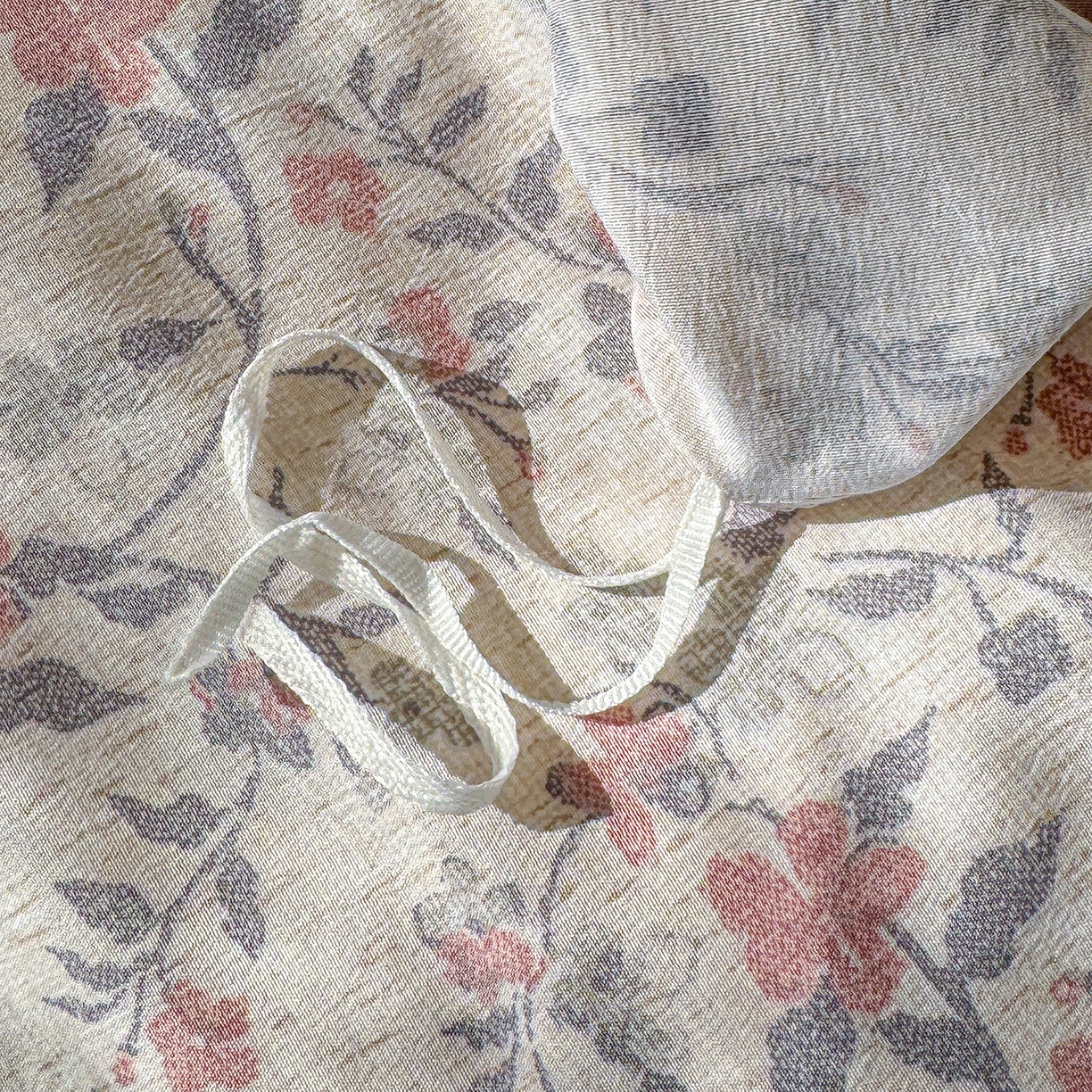 91家纺网 家纺一手货源 找家纺 竹合家纺 2026春夏新品色织棉麻棉纱系列皱皱纱四件套 花满庭