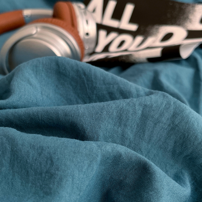 91家纺网 家纺一手货源 找家纺 卡斯诺家纺馆 2026新款水洗棉纯色双拼四件套（下载文件包含买家秀） 宝兰深灰