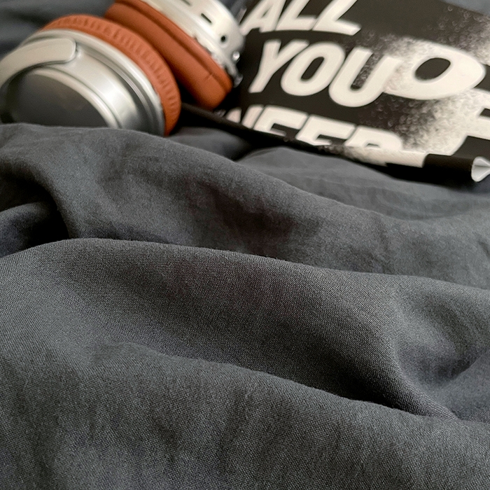 91家纺网 家纺一手货源 找家纺 卡斯诺家纺馆 2026新款水洗棉纯色双拼四件套（下载文件包含买家秀） 深灰茶绿