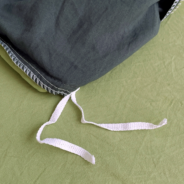 91家纺网 家纺一手货源 找家纺 卡斯诺家纺馆 2026新款水洗棉纯色双拼四件套（下载文件包含买家秀） 深灰茶绿