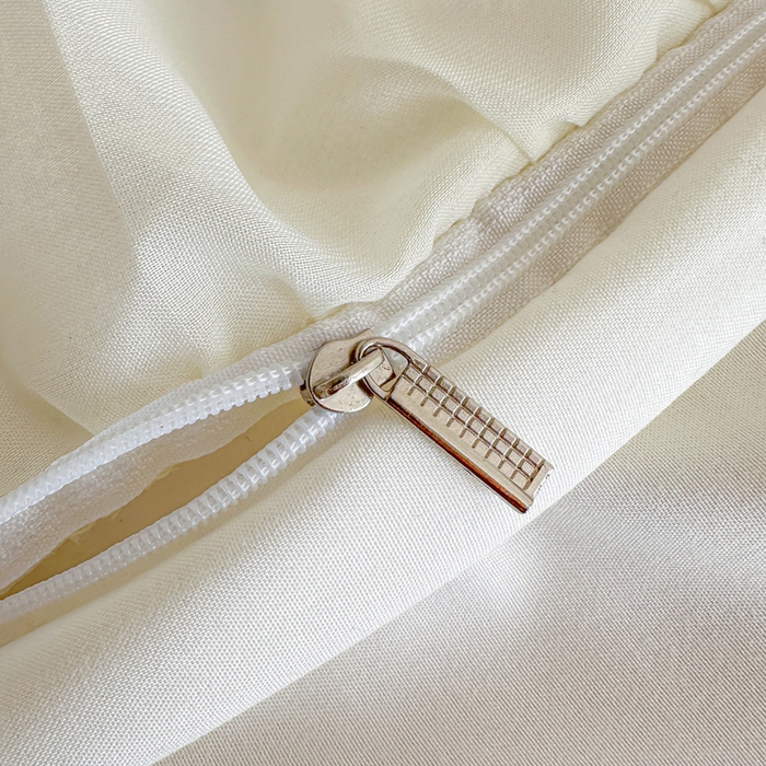 91家纺网 家纺一手货源 找家纺 你好美丽 2026新款水洗棉提花双层雪纺花边四件套-梦甜系列 梦甜白