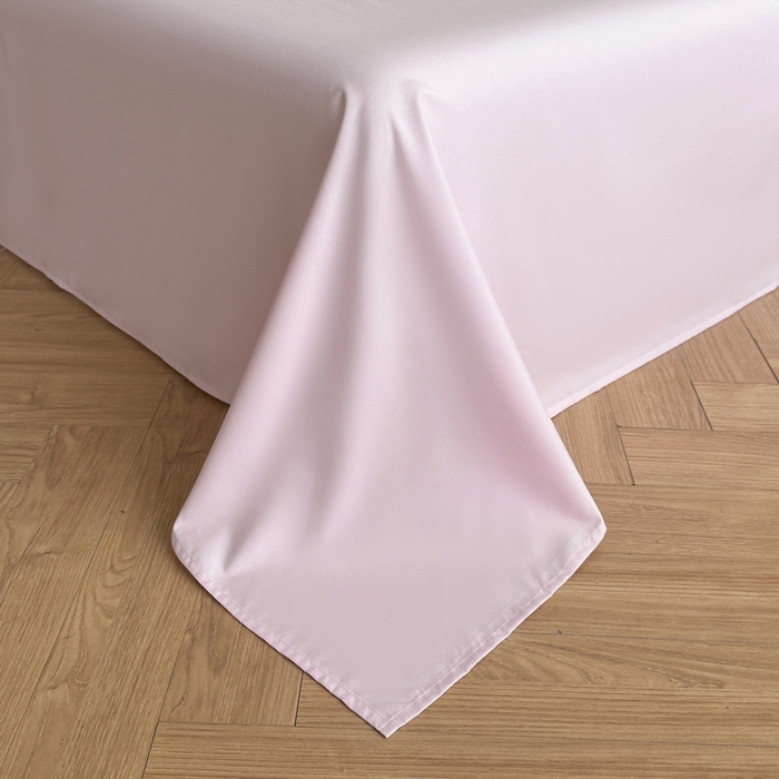 91家纺网 家纺一手货源 找家纺 你好美丽 2026新款水洗棉提花双层雪纺花边四件套-梦甜系列 梦甜紫