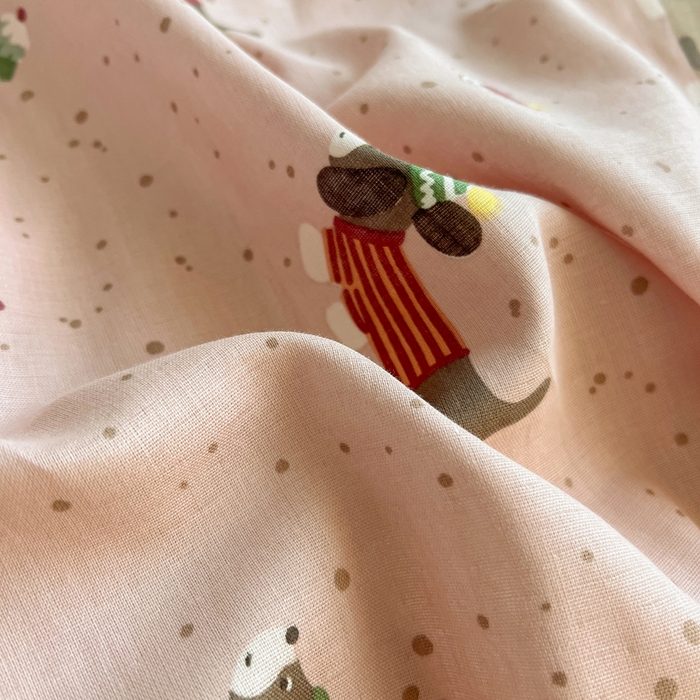 91家纺网 家纺一手货源 找家纺 仟网汇 2025新款全棉纯棉层纱四件套 狗狗派对