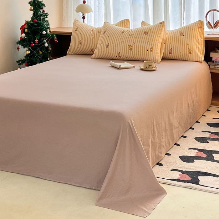 91家纺网 家纺一手货源 找家纺 仟网汇 2025新款全棉纯棉层纱四件套 星星仔