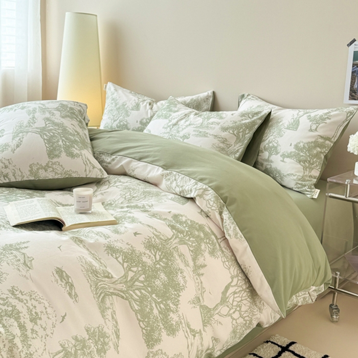 91家纺网 家纺一手货源 找家纺 （总）女子家纺 2026新款40支斜纹全棉磨毛印花四件套