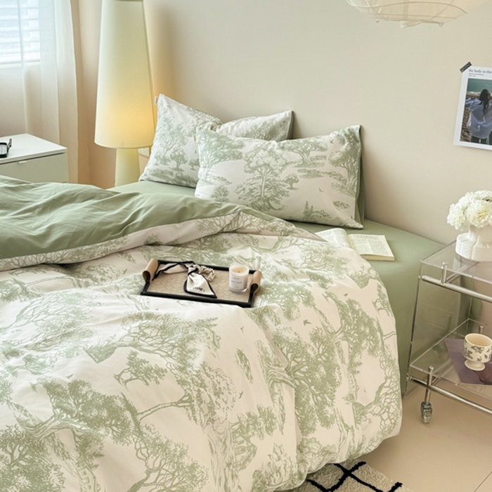 91家纺网 家纺一手货源 找家纺 （总）女子家纺 2026新款40支斜纹全棉磨毛印花四件套