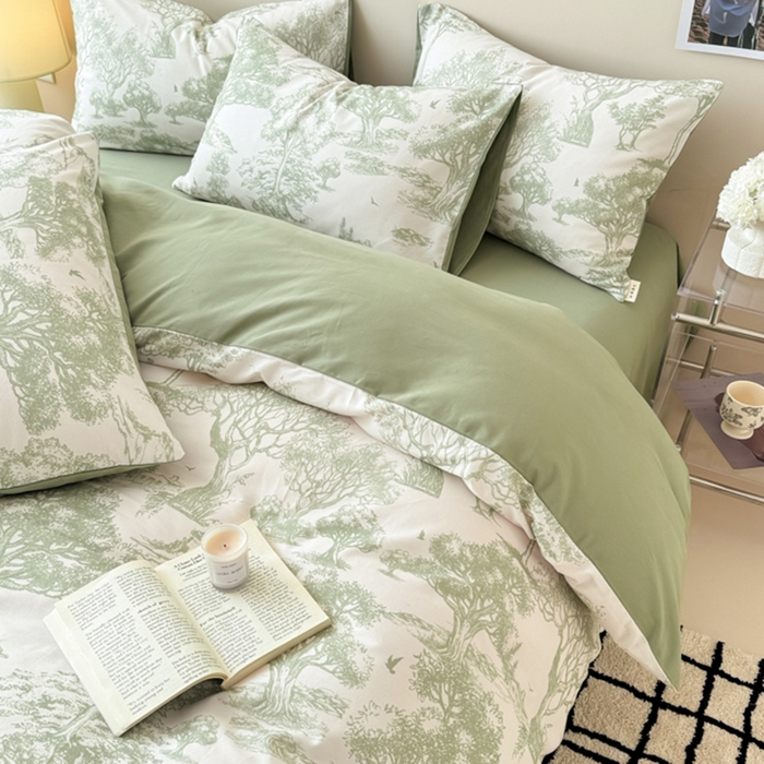 91家纺网 家纺一手货源 找家纺 （总）女子家纺 2026新款40支斜纹全棉磨毛印花四件套