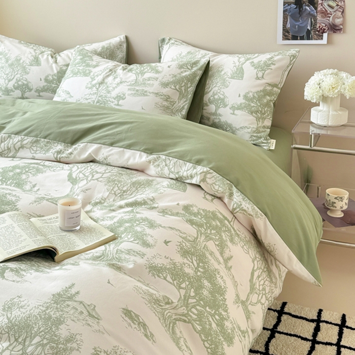 91家纺网 家纺一手货源 找家纺 （总）女子家纺 2026新款40支斜纹全棉磨毛印花四件套