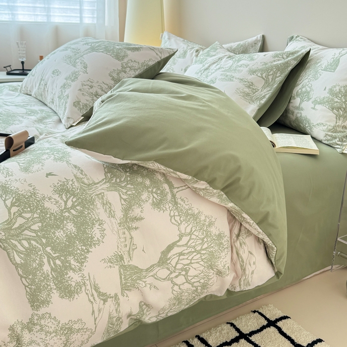 91家纺网 家纺一手货源 找家纺 （总）女子家纺 2026新款40支斜纹全棉磨毛印花四件套