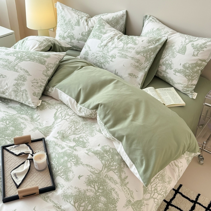 91家纺网 家纺一手货源 找家纺 （总）女子家纺 2026新款40支斜纹全棉磨毛印花四件套