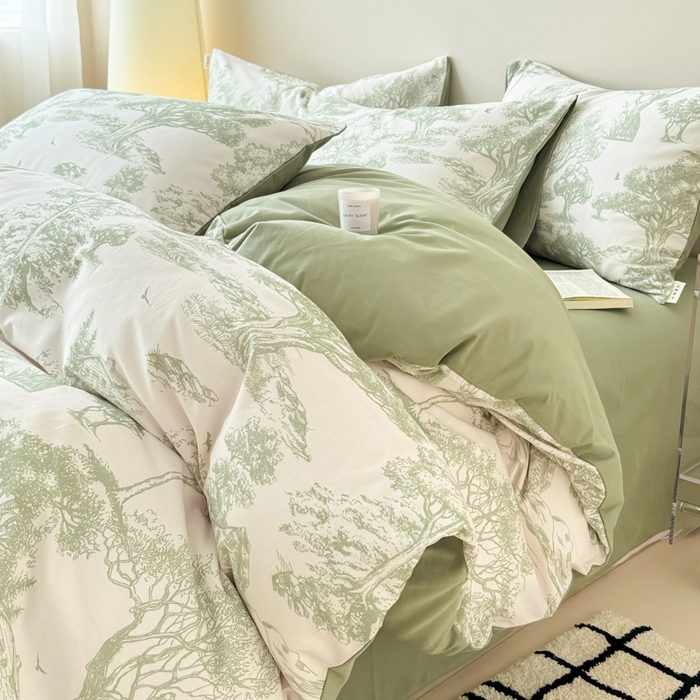 91家纺网 家纺一手货源 找家纺 （总）女子家纺 2026新款40支斜纹全棉磨毛印花四件套