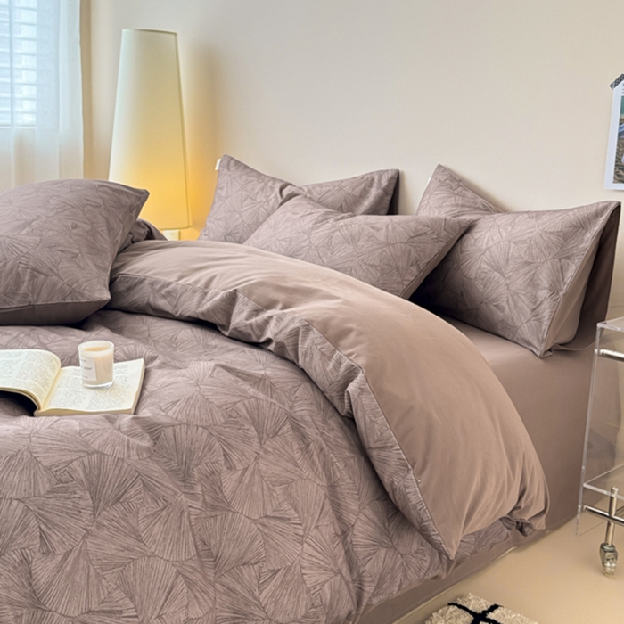 91家纺网 家纺一手货源 找家纺 女子家纺 2026新款40支斜纹全棉磨毛印花四件套 幽梦一品