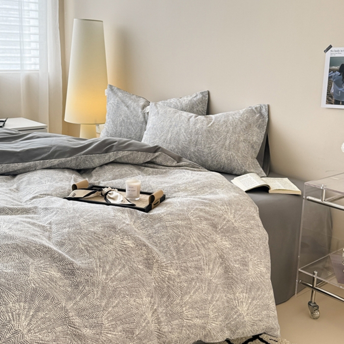 91家纺网 家纺一手货源 找家纺 女子家纺 2026新款40支斜纹全棉磨毛印花四件套 灵犀