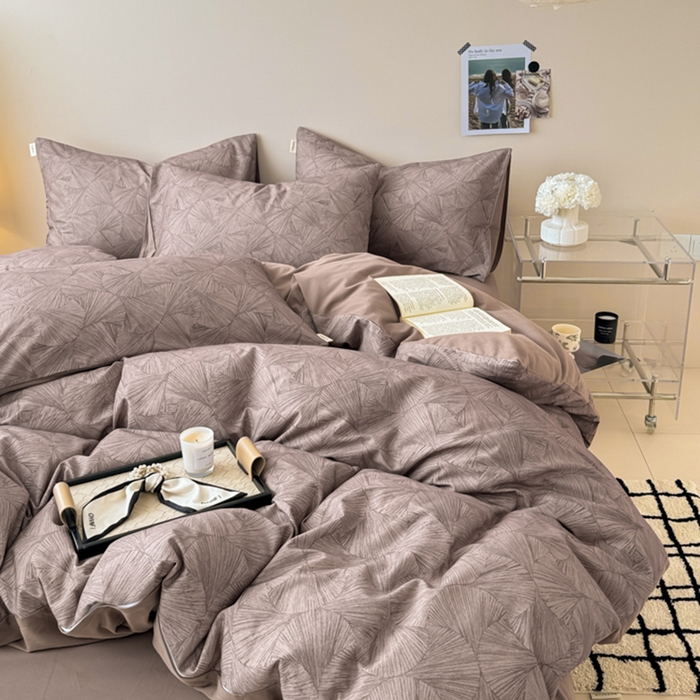 91家纺网 家纺一手货源 找家纺 女子家纺 2026新款40支斜纹全棉磨毛印花四件套 幽梦一品