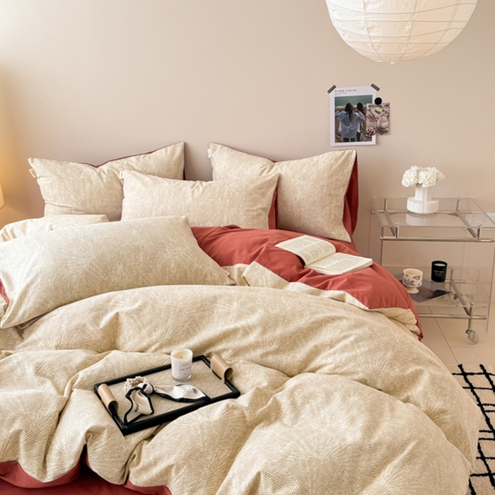 91家纺网 家纺一手货源 找家纺 女子家纺 2026新款40支斜纹全棉磨毛印花四件套 瑞彩