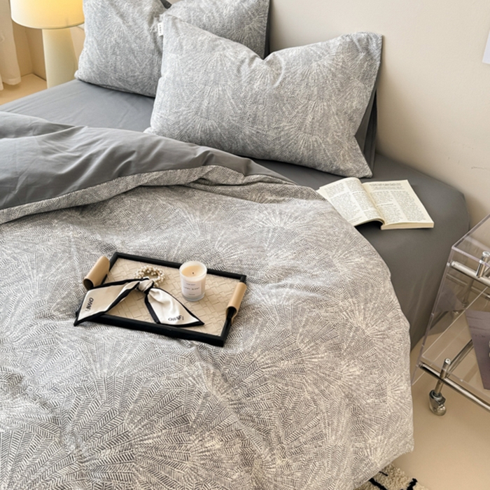 91家纺网 家纺一手货源 找家纺 女子家纺 2026新款40支斜纹全棉磨毛印花四件套 灵犀