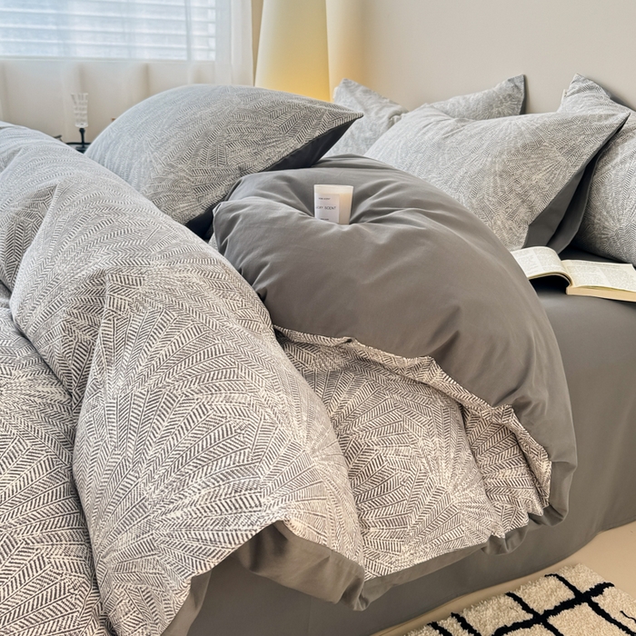 91家纺网 家纺一手货源 找家纺 女子家纺 2026新款40支斜纹全棉磨毛印花四件套 灵犀