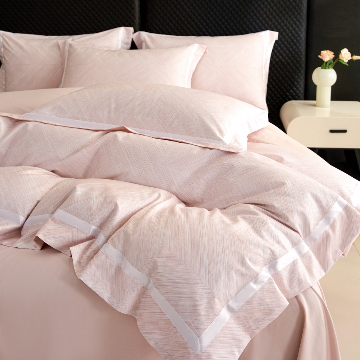 91家纺网 家纺一手货源 找家纺 （总）【控价】新方向 2026新款数码印花50s双股全棉贡缎长绒棉四件套-星河