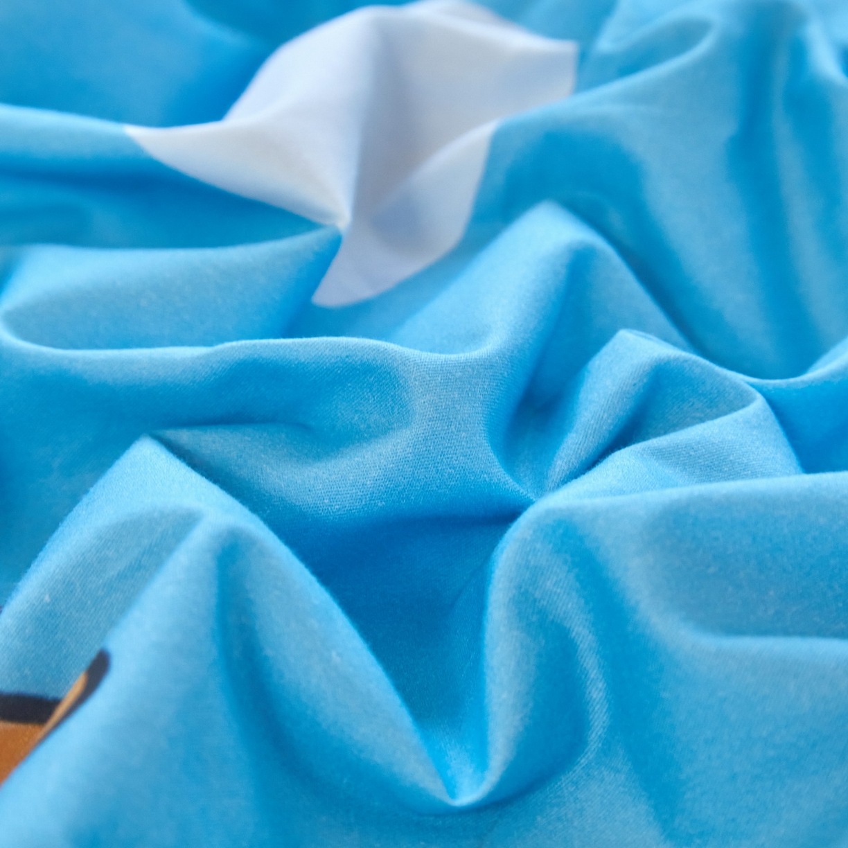 91家纺网 家纺一手货源 找家纺 蘭菲家纺 2026新款全棉大版鲨鱼猫套件-猫福系列四件套 珊迪沙滩季-猫福系列