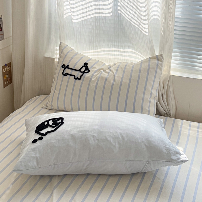 91家纺网 家纺一手货源 找家纺 （总）迪梦姿家纺 2026年新款水洗棉云朵棉毛巾绣四件套