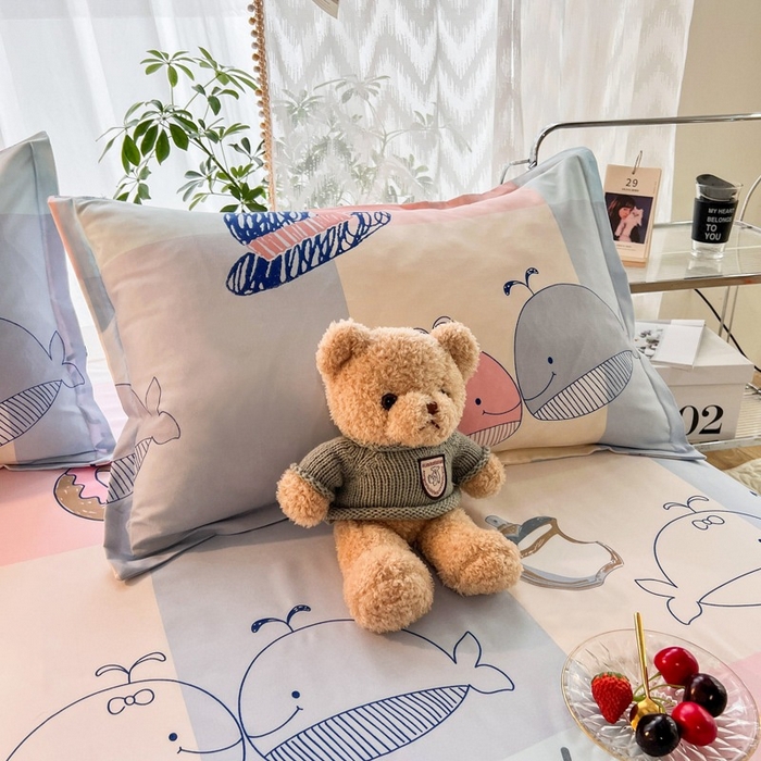 91家纺网 家纺一手货源 找家纺 赫然家纺 芦荟棉单品枕套一对48*74 海底世界