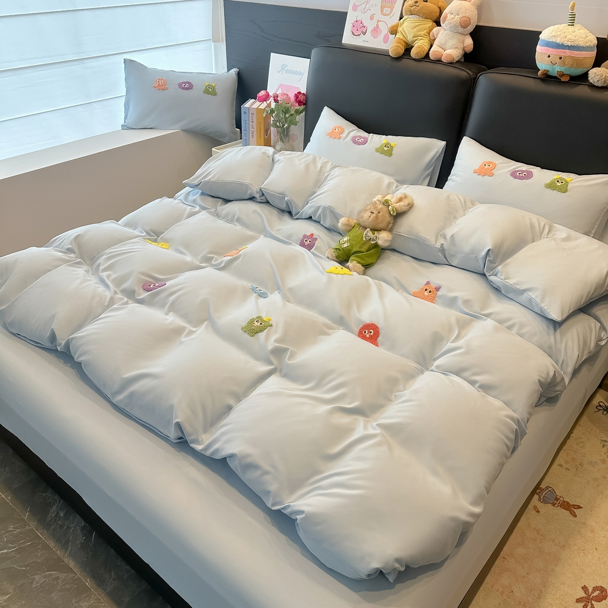 91家纺网 家纺一手货源 找家纺 （总）韩巢家纺 2026新款水洗棉毛巾绣四件套