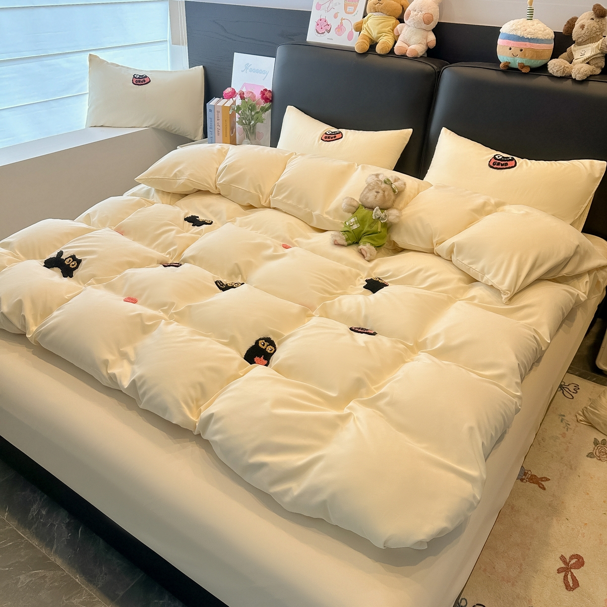 91家纺网 家纺一手货源 找家纺 （总）韩巢家纺 2026新款水洗棉毛巾绣四件套