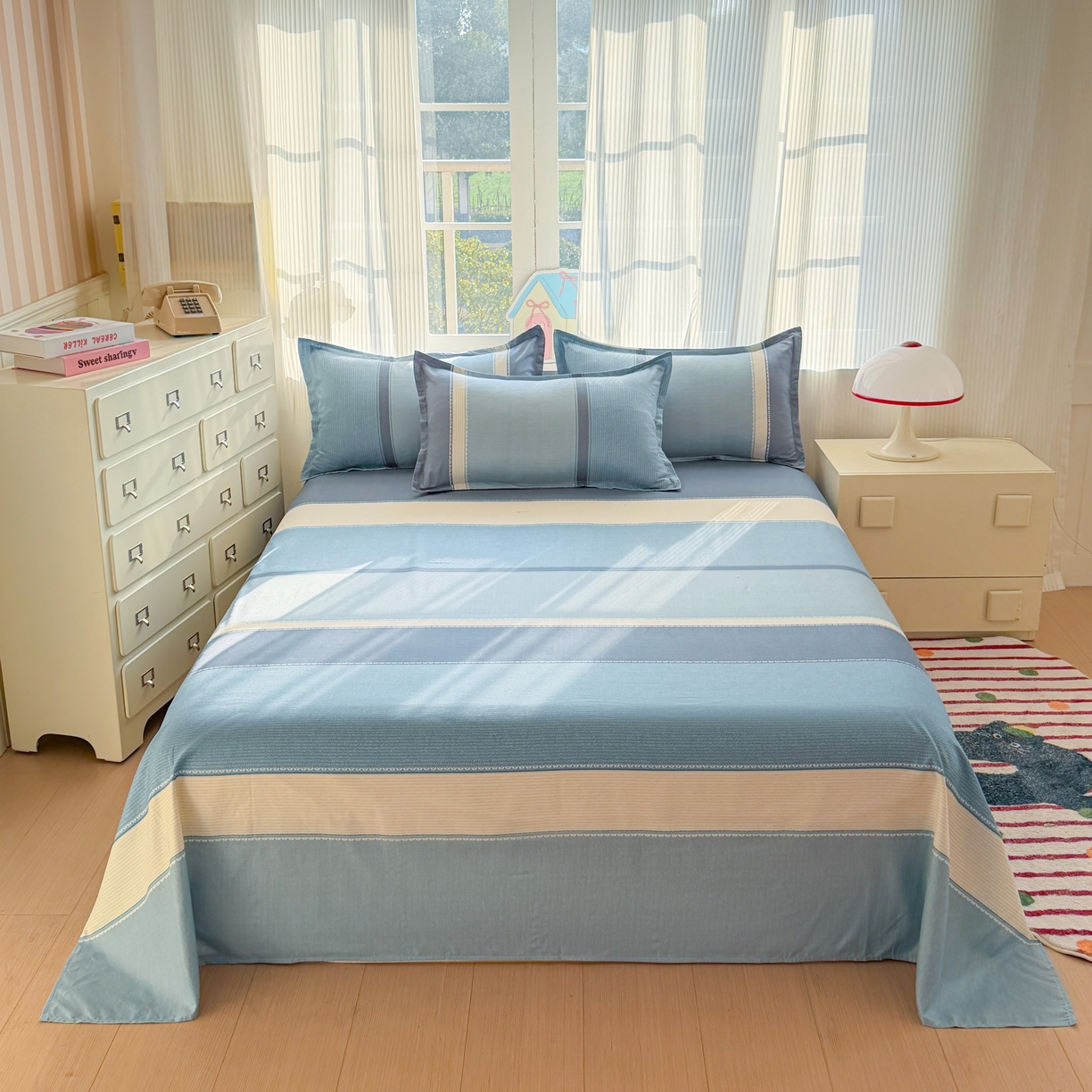 91家纺网 家纺一手货源 找家纺 赫然家纺 芦荟棉单品枕套一对48*74 悠悠时空