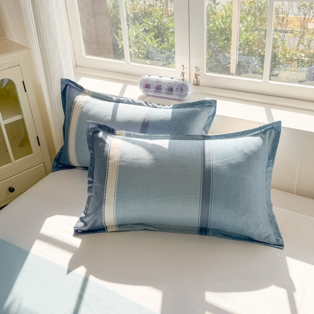 赫然家纺 芦荟棉单品枕套一对48*74 悠悠时空