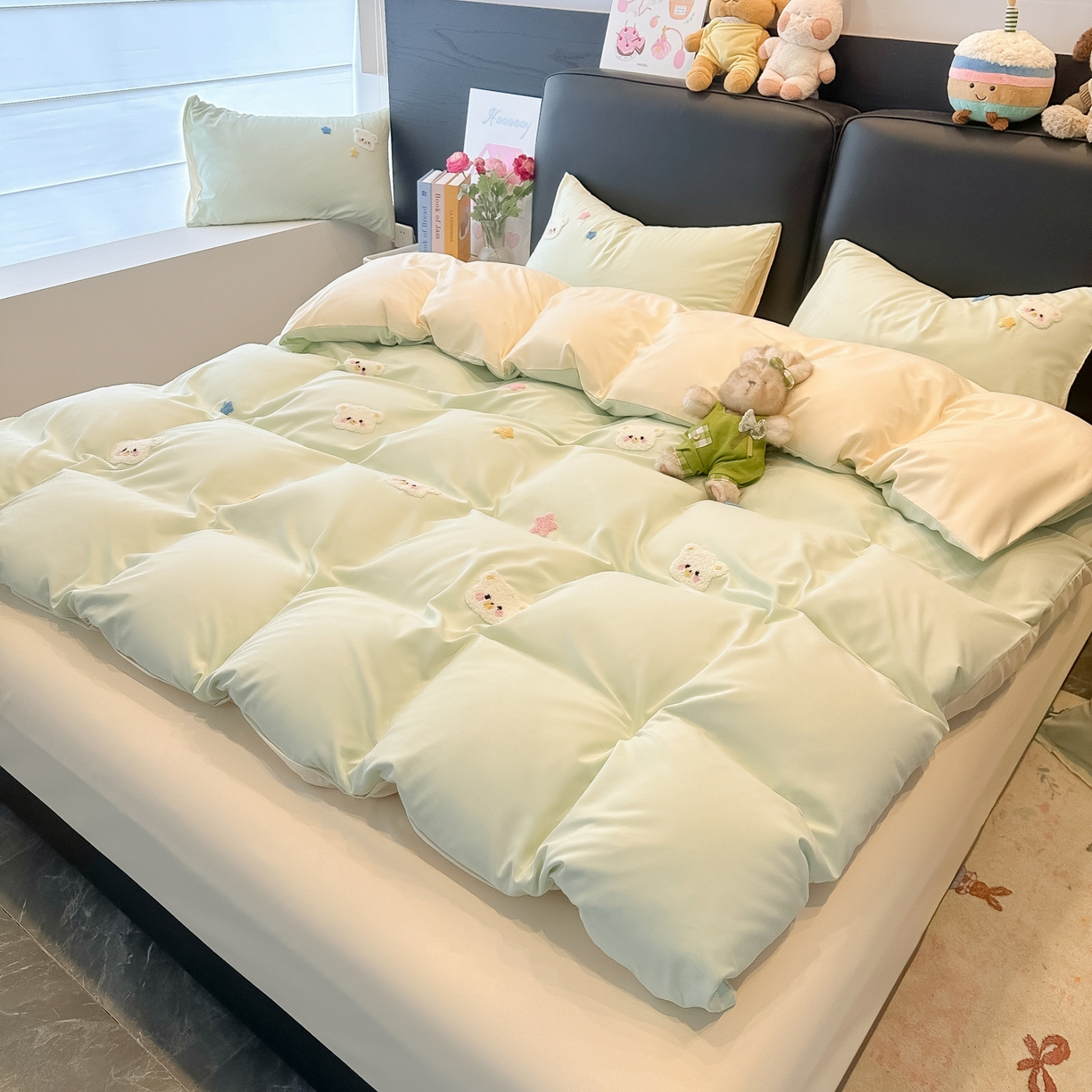 91家纺网 家纺一手货源 找家纺 （总）韩巢家纺 2026新款水洗棉毛巾绣四件套