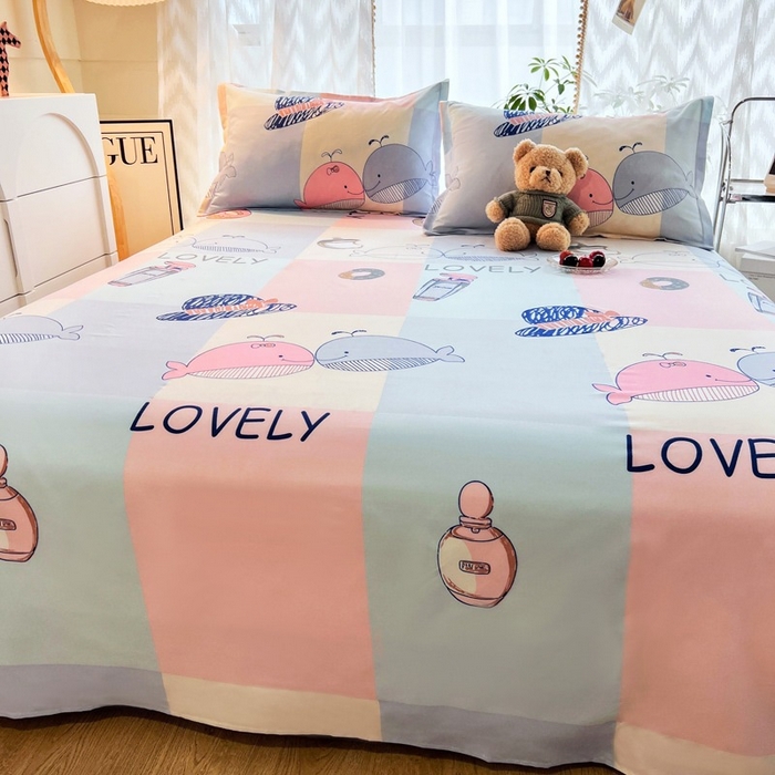 91家纺网 家纺一手货源 找家纺 赫然家纺 新款80g芦荟棉单品床单 海底世界