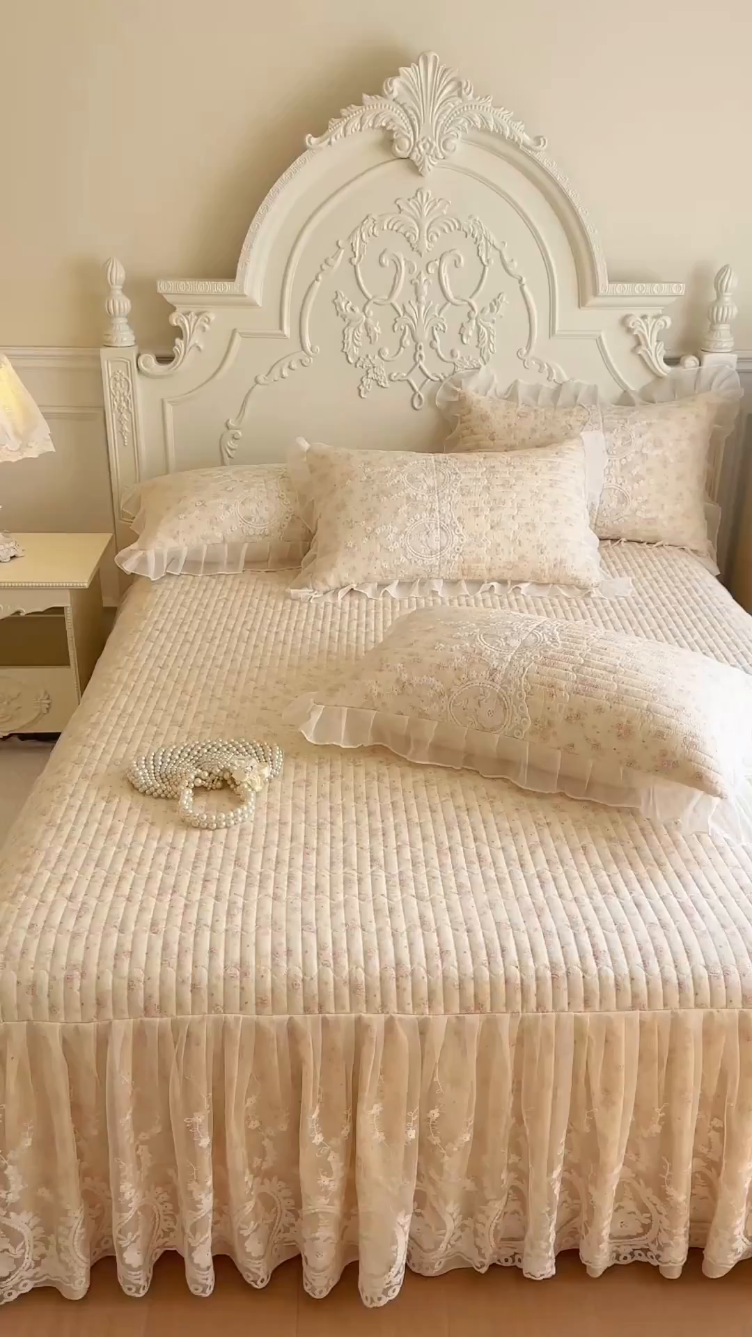 91家纺网 家纺一手货源 找家纺 恋尚 2026新款云感棉床笠式床裙（控价120元起） 茜茜