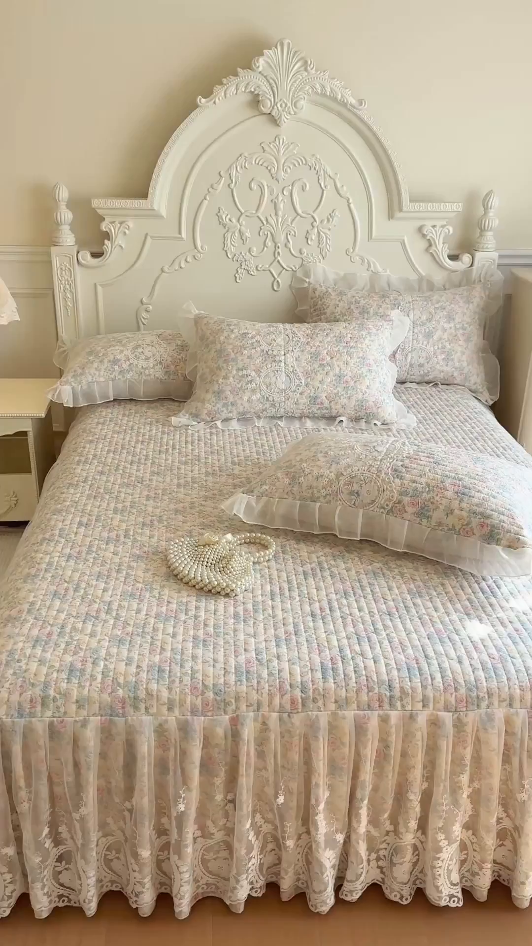 91家纺网 家纺一手货源 找家纺 （总）恋尚 2026新款云感棉床笠式床裙（控价120元起）