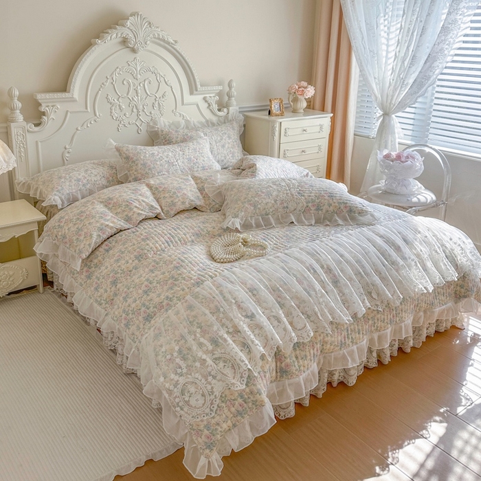 91家纺网 家纺一手货源 找家纺 （总）恋尚 2026新款云感棉床笠式床裙四件套（控价225起）