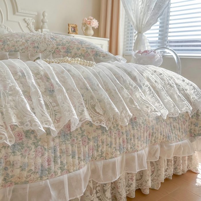 91家纺网 家纺一手货源 找家纺 （总）恋尚 2026新款云感棉床笠式床裙四件套（控价225起）