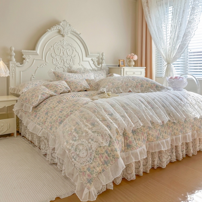 恋尚 2026新款云感棉床笠式床裙四件套（控价225起） 安娜