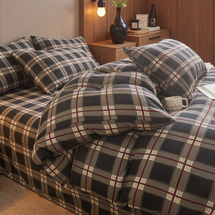 91家纺网 家纺一手货源 找家纺 （总）友承家纺 2026最新款双层纱水洗棉被套单件150x200x230被罩学生宿舍三件套四件套床上用品a类母婴