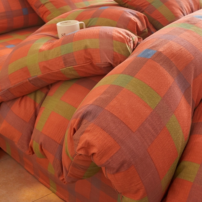 91家纺网 家纺一手货源 找家纺 友承家纺 2026最新款双层纱水洗棉被套单件150x200x230被罩学生宿舍三件套四件套床上用品a类母婴 炫彩粉