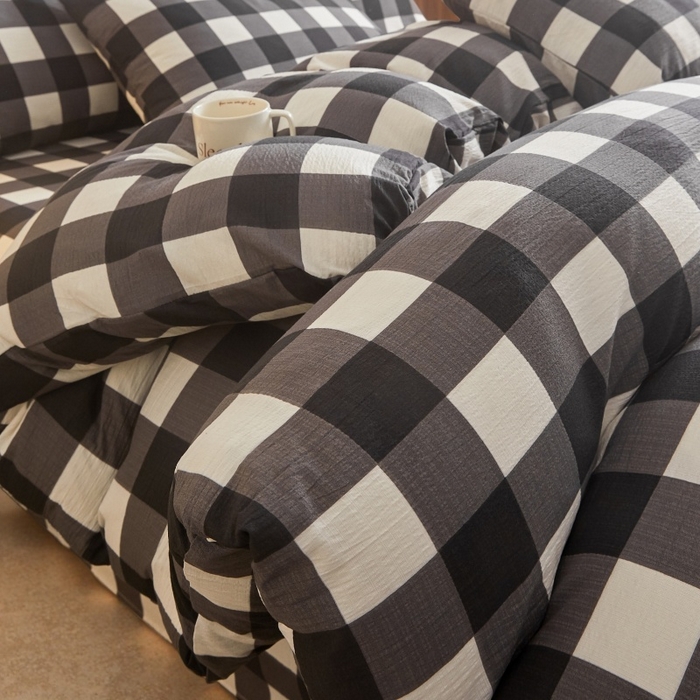 91家纺网 家纺一手货源 找家纺 友承家纺 2026最新款双层纱水洗棉被套单件150x200x230被罩学生宿舍三件套四件套床上用品a类母婴 中意格