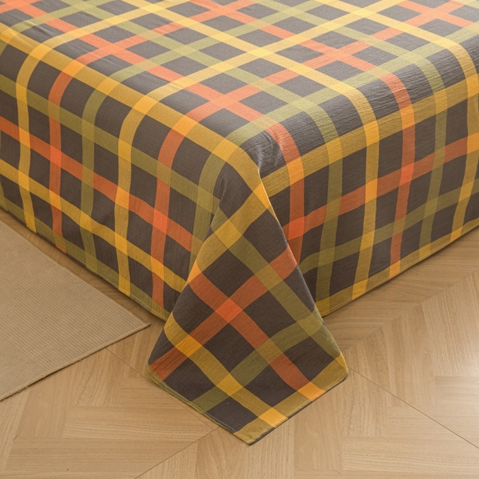 91家纺网 家纺一手货源 找家纺 友承家纺 2026最新款双层纱水洗棉被套单件150x200x230被罩学生宿舍三件套四件套床上用品a类母婴 炫彩格