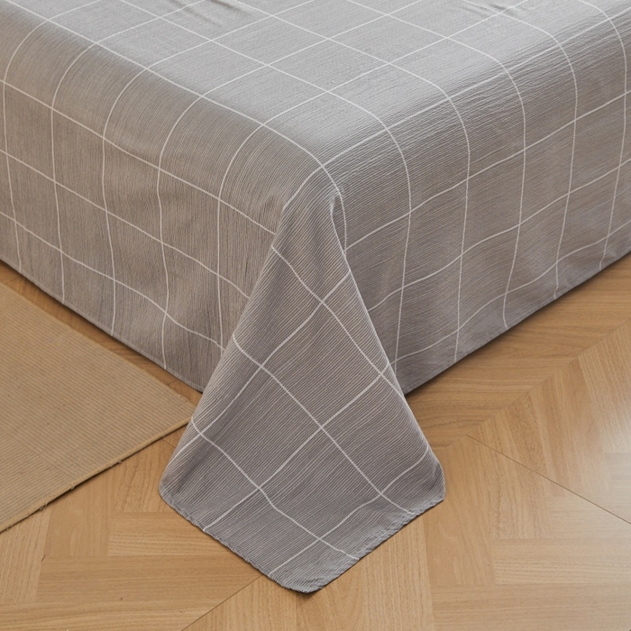 91家纺网 家纺一手货源 找家纺 友承家纺 2026最新款双层纱水洗棉被套单件150x200x230被罩学生宿舍三件套四件套床上用品a类母婴 混搭灰