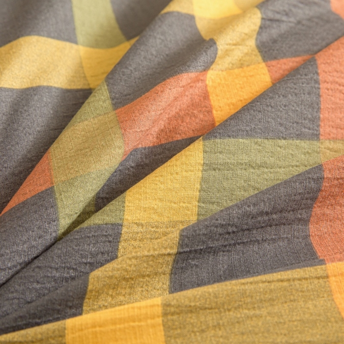 91家纺网 家纺一手货源 找家纺 友承家纺 2026最新款双层纱水洗棉被套单件150x200x230被罩学生宿舍三件套四件套床上用品a类母婴 炫彩格