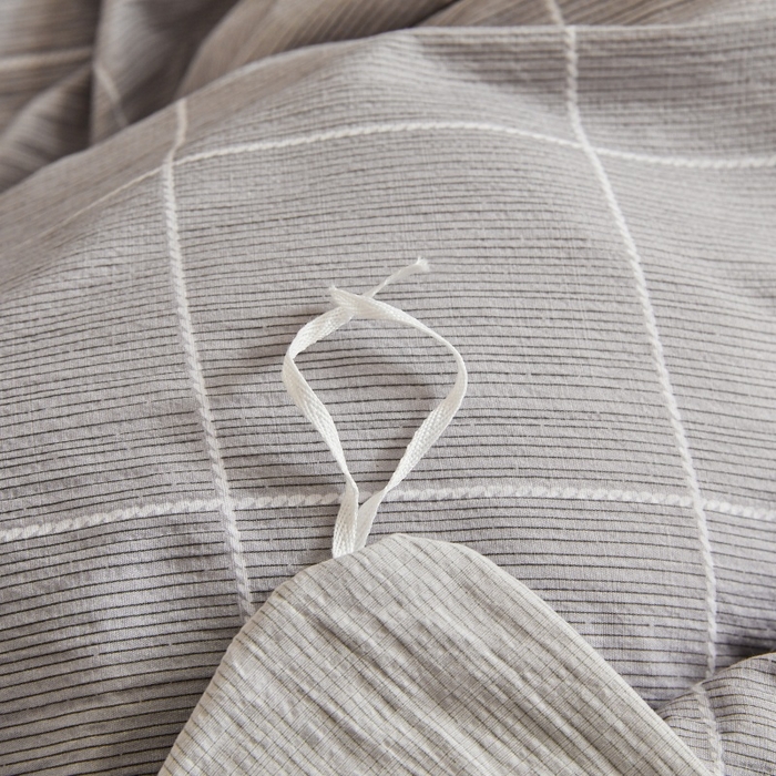 91家纺网 家纺一手货源 找家纺 友承家纺 2026最新款双层纱水洗棉被套单件150x200x230被罩学生宿舍三件套四件套床上用品a类母婴 混搭灰